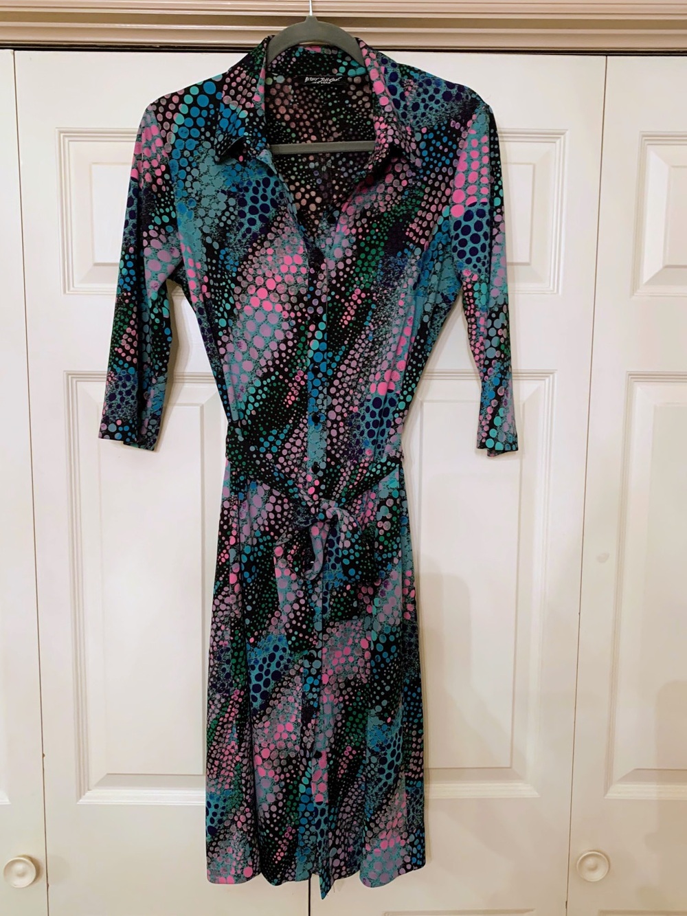 Vintage NWOT Betsey Johnson Bubble Multicolor Dot-Print Dress